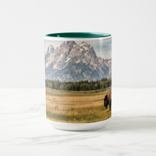 Bison in den Tetons Tasse (Zentrum)