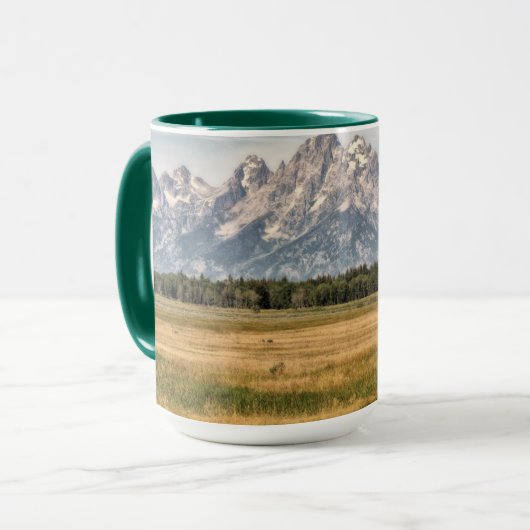 Bison in den Tetons Tasse (Vorderseite Links)