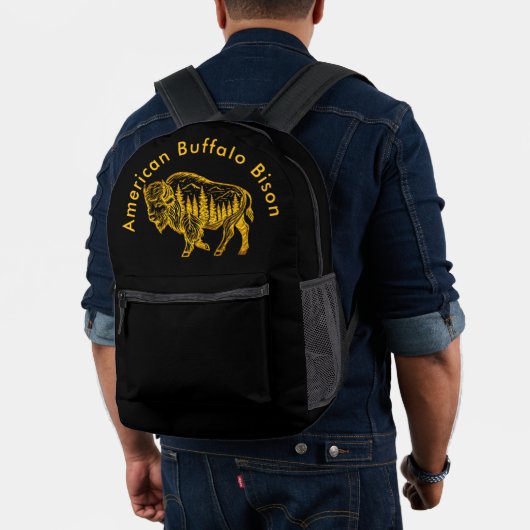 Bison in einer Walddarstellung Bedruckter Rucksack (Insitu (Modell))