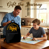 Bison in einer Walddarstellung Bedruckter Rucksack