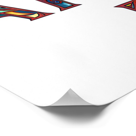 Bison in Feathers Poster (Ecke)