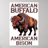 Bison in Feathers Poster (Vorne)