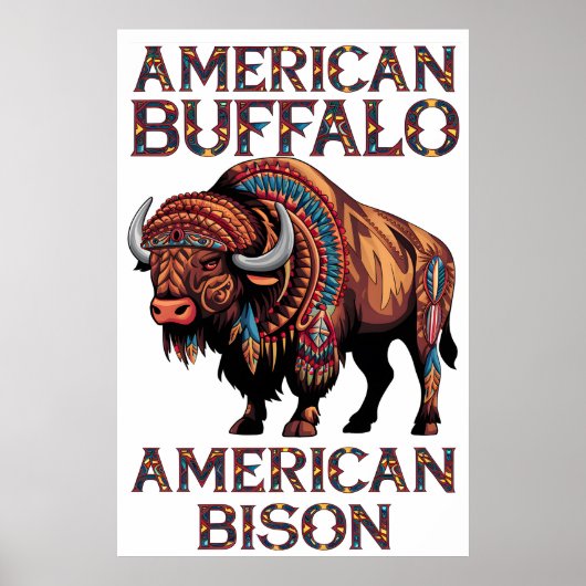 Bison in Feathers Poster (Vorne)