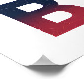 Bison in US Flagge ummantelt Poster (Ecke)