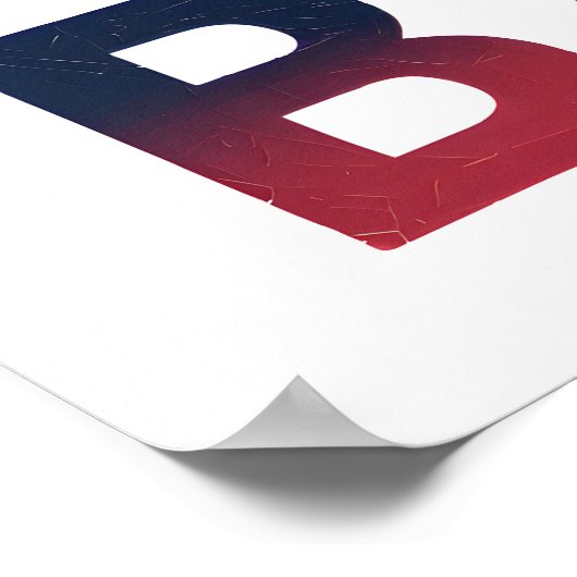 Bison in US Flagge ummantelt Poster (Ecke)