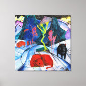 Bison in Winter, Gemälde von Franz Marc Leinwanddruck (Vorderseite)