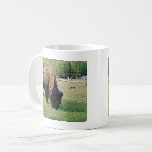 Bison in Yellowstone Kaffeetasse (Vorderseite Links)