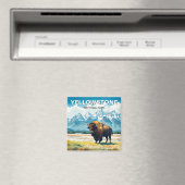 Bison in Yellowstone Nationalpark Magnet (In Situ (Geschirrspüler))