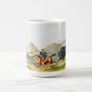 Bison-Jagdszene 1845 Kaffeetasse