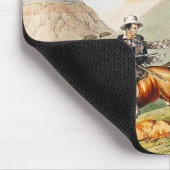 Bison-Jagdszene 1845 Mousepad (Ecke)