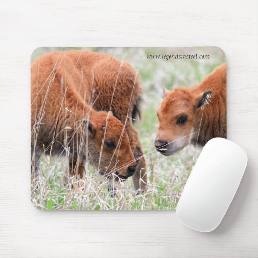 Bison-Kälber Mousepad (Mit Mouse)