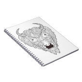 Bison-Kopf-Gekritzel Notizblock (Rechte Seite)