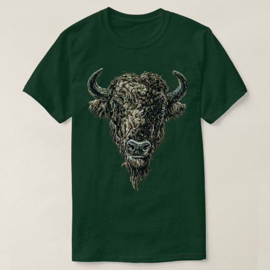Bison-Kopf  T-Shirt (Design vorne)