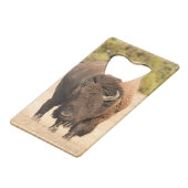 Bison Kreditkarten Flaschenöffner (Rückseite Schrägansicht)