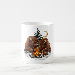 Bison Lagerfeuer Winter Tasse