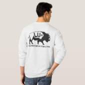 Bison-lange Hülse - Licht T-Shirt (Schwarz voll)