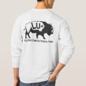 Bison-lange Hülse - Licht T-Shirt (Rückseite)