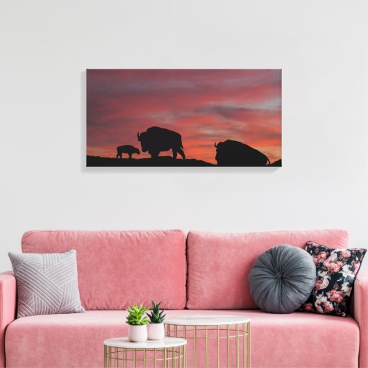 Bison Leinwanddruck (Insitu (Wohnzimmer))