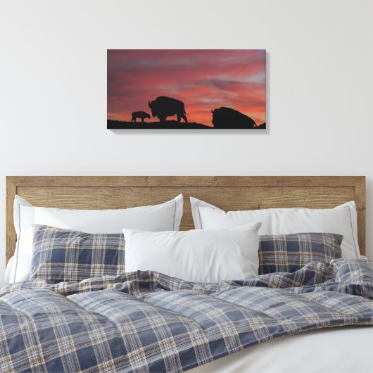 Bison Leinwanddruck (Insitu (Schlafzimmer))