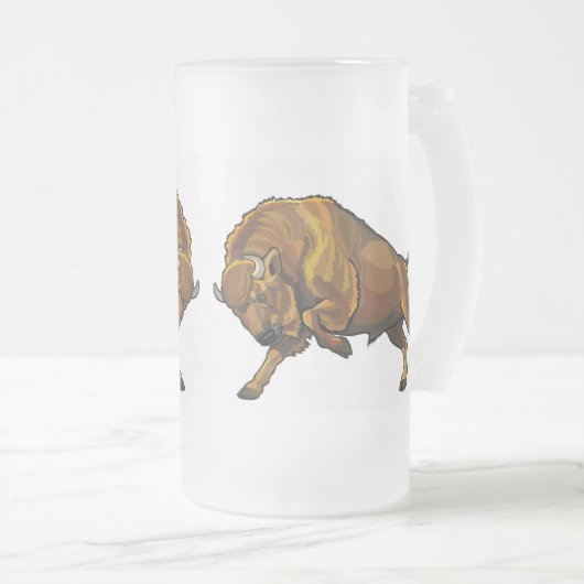 Bison Mattglas Bierglas (VorderseiteRechts)