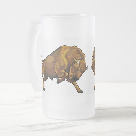Bison Mattglas Bierglas (Vorderseite Links)
