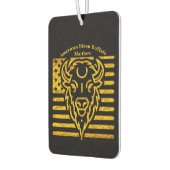 Bison mit amerikanischem Flaggenrahmen Autolufterfrischer (Links)