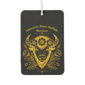 Bison mit Blumenkronen in komplizierter Gestaltung Autolufterfrischer (Vorderseite)