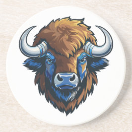 Bison mit großen Hörnern Getränkeuntersetzer