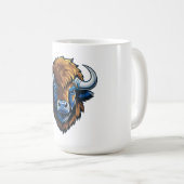 Bison mit großen Hörnern Kaffeetasse (VorderseiteRechts)