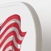 Bison mit US-Flagge im Gras Pickleball Schläger (Linke Seite)