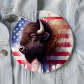 Bison mit USA-Flagge Button (Beispiel)