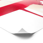 Bison mit USA-Flagge Fotodruck (Ecke)