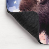 Bison mit USA-Flagge Mousepad (Ecke)