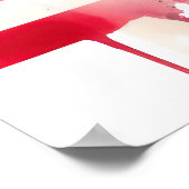 Bison mit USA-Flagge Poster (Ecke)