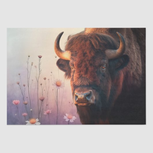 Bison Native American Buffalo Seidenpapier (Vorderseite)