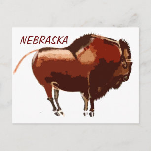 Bison Nebraska-Postkarte Postkarte