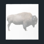 Bison Notizblock<br><div class="desc">Dieses Design ist aus einem Bison (Büffel) von der Seite,  vor einem weißen Hintergrund.</div>
