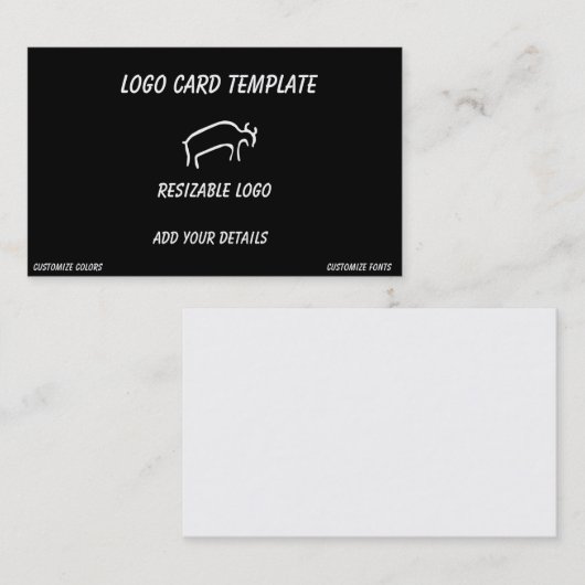 Bison- oder Buffalo-Logo Visitenkarte (Vorne/Hinten)
