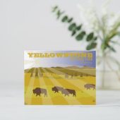 Bison of Yellowstone Nationalpark, Wyoming Postkarte (Stehend Vorderseite)