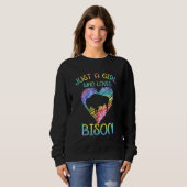 Bison Outfit Animal Apparel Retro Bison Accessorie Sweatshirt (Vorne ganz)