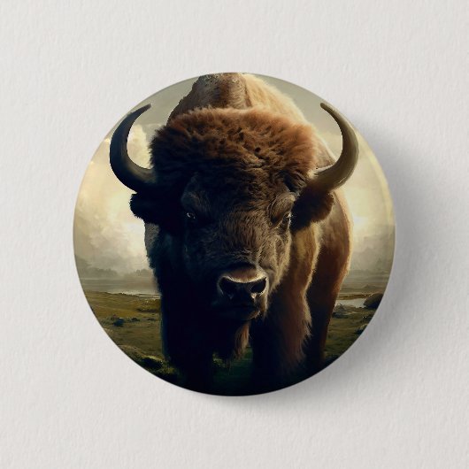 Bison Painting Button (Vorderseite)