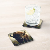Bison Painting Getränkeuntersetzer (Rechte Seite)