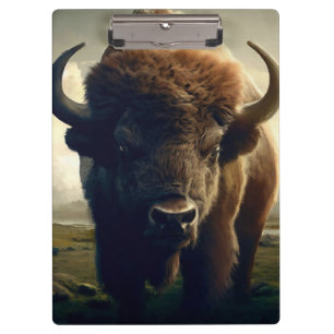 Bison Painting Klemmbrett