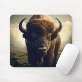Bison Painting Mousepad (Mit Mouse)