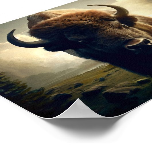 Bison Painting Poster (Ecke)