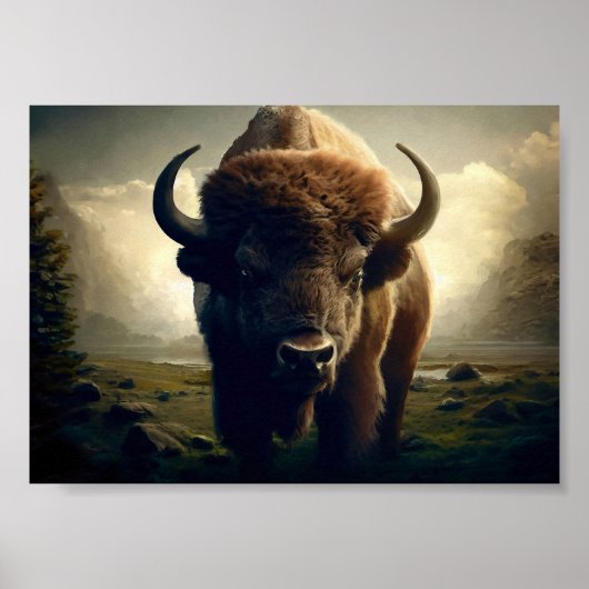 Bison Painting Poster (Vorne)