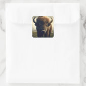 Bison Painting Quadratischer Aufkleber (Tasche)