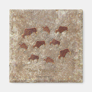 Bison-Petroglyphen Magnet