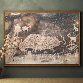 Bison Pictograph, 9 Mile Canyon, Utah Poster