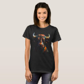 Bison-Polygon Farbige Waldtiere Kunst Bison T-Shirt (Vorne ganz)